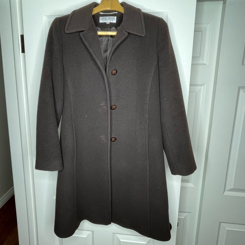Larry Levine Design Chocolate Brown overcoat